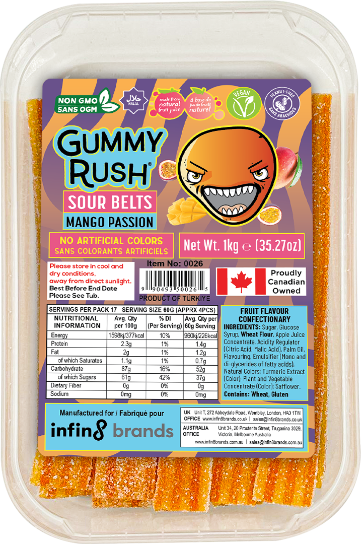 Sour Belts 1kg Tubs